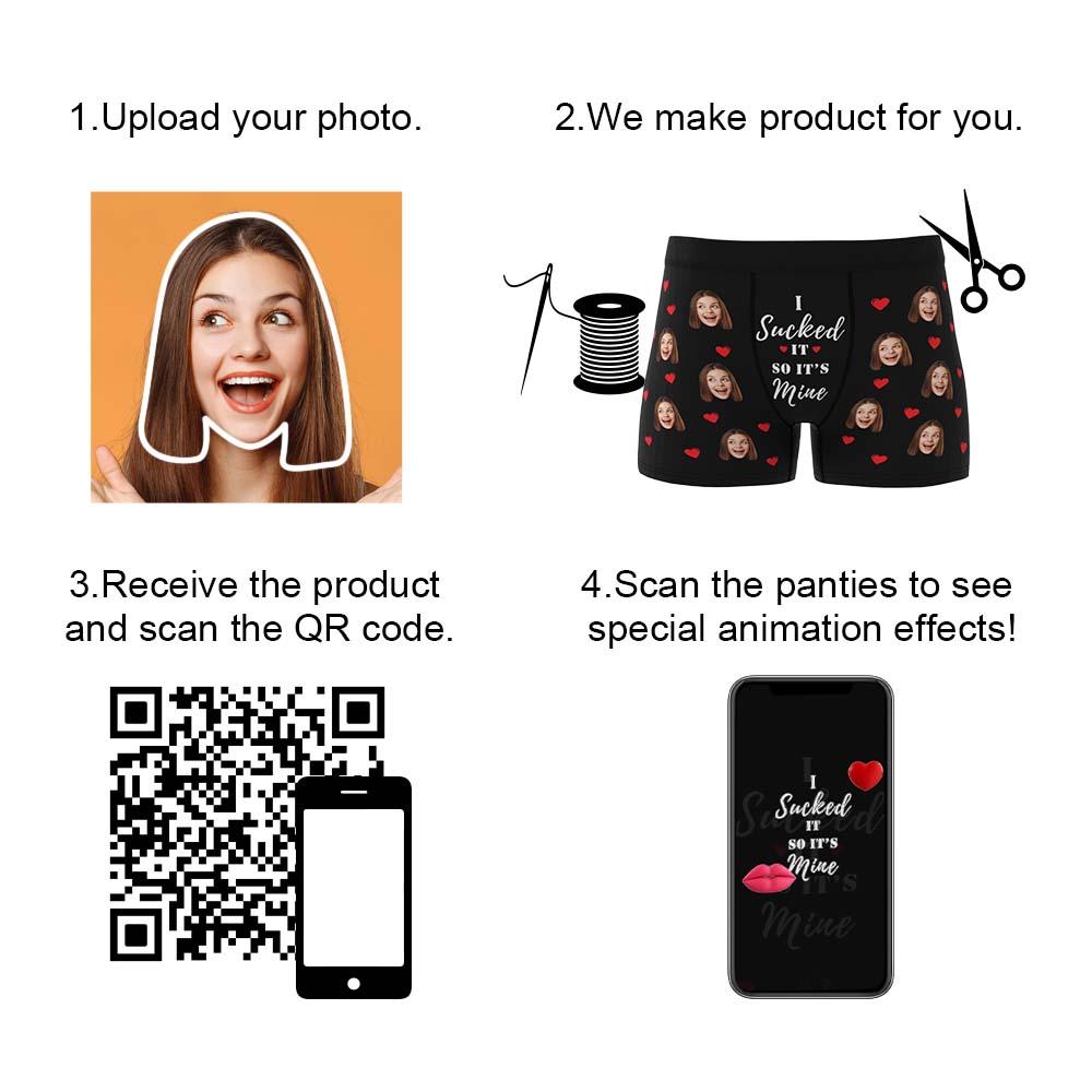Custom Wife Or Girlfriend Face Boxers AR View - Personalized Couple Men's boxer briefs