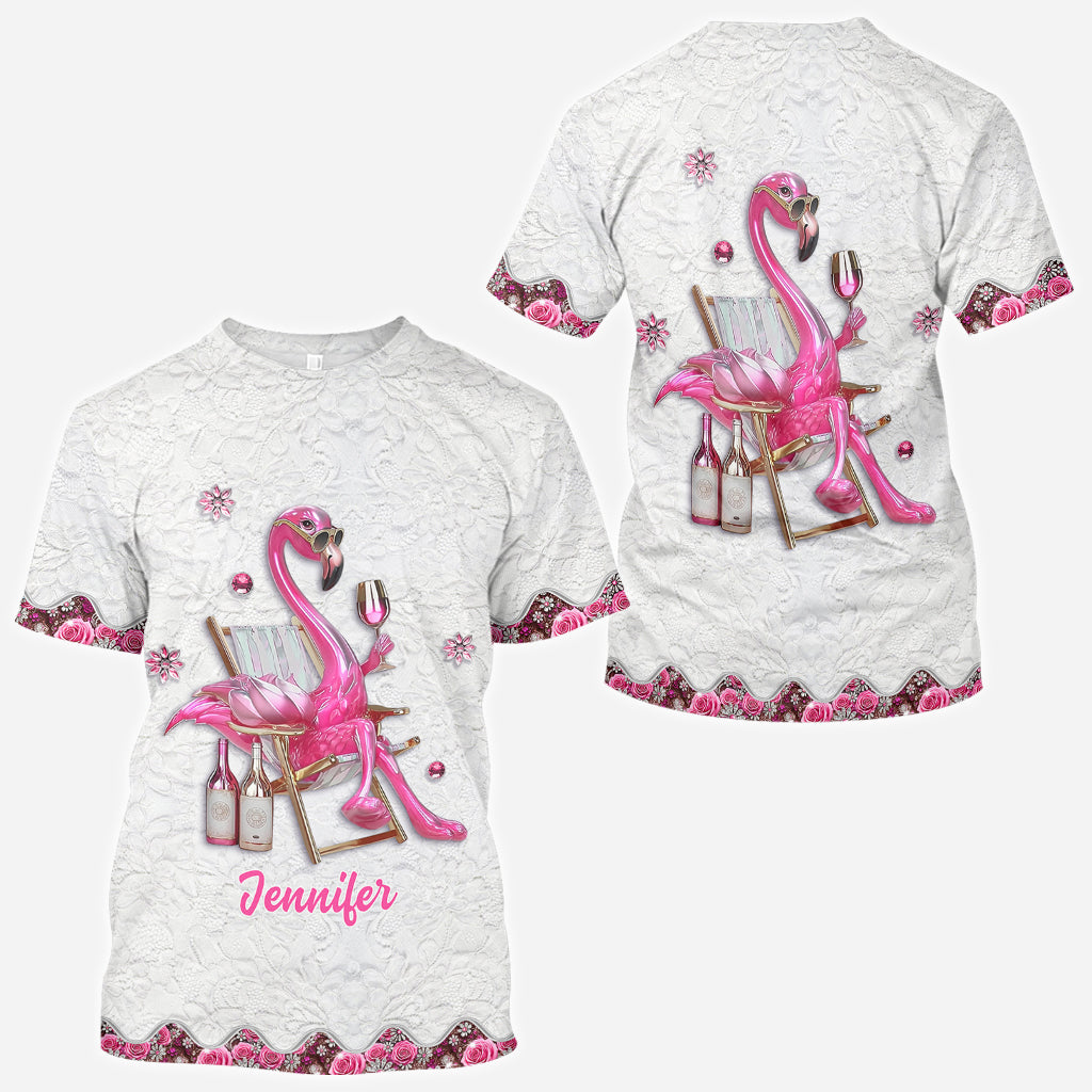 Be a Flamingo In a Flock of Pigeons - Personalized Flamingo All Over Shirt