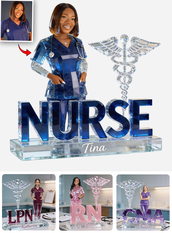 Custom Any Photo Gift For Nurse - Personalized Nurse Custom Shaped Acrylic Plaque
