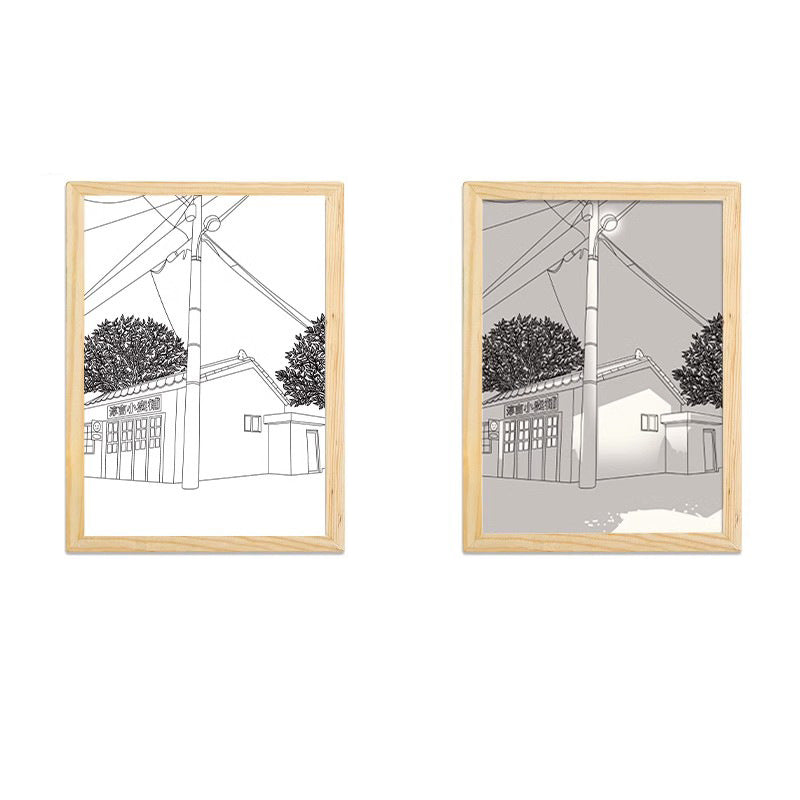Line Art Painting Lamp