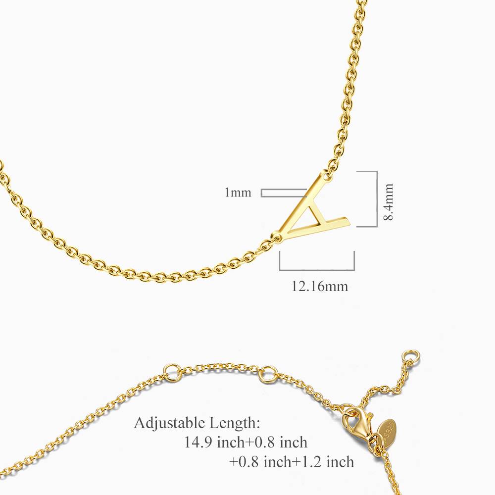 One Letter - Personalized S925 Silver/14k Gold Letter Necklace