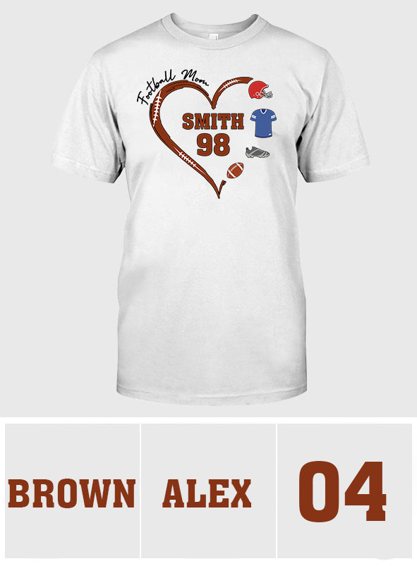 Football Mom - Personalized Football T-shirt And Hoodie