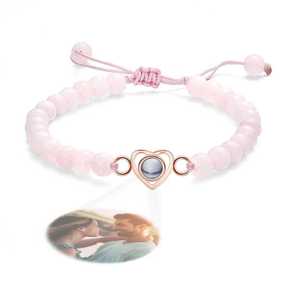 I Love You - Personalized Couple Photo Projection Beads Heart-Shaped Bracelet