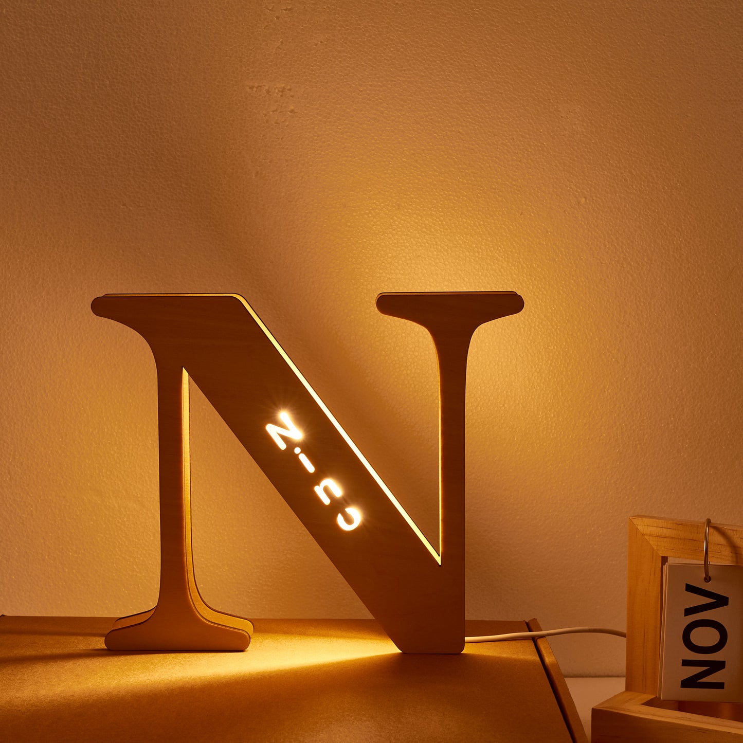 Wooden Letter - Personalized Any Letter With Name Lamp