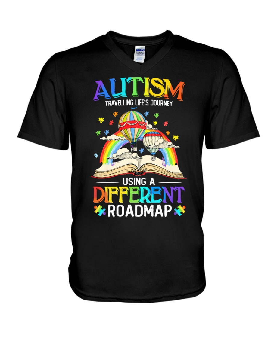 Autism Different Roadmap - Autism Awareness T-shirt and Hoodie 0921
