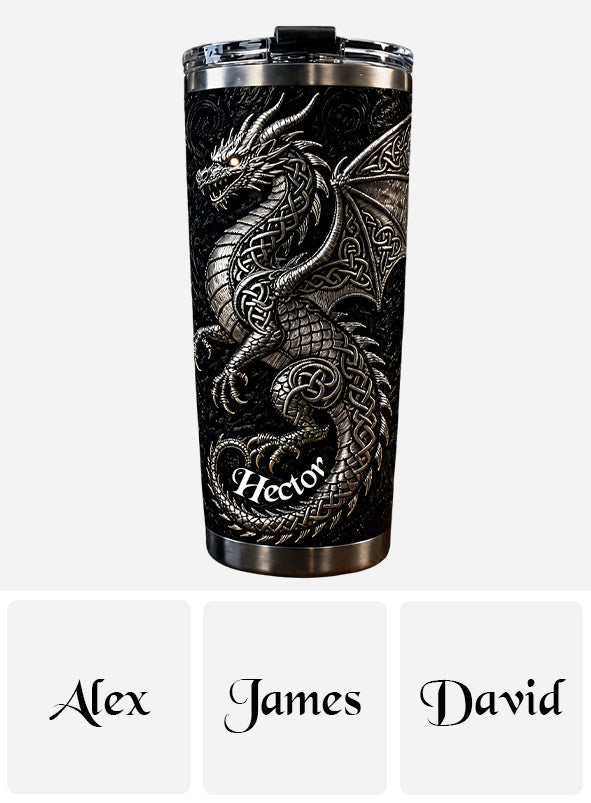 Celtic Knot Dragon - Personalized Dragon Tumbler