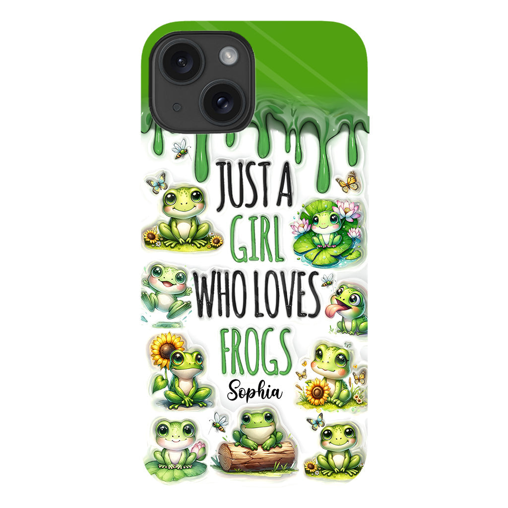 Just A Girl Who Loves Frogs - Personalized Frog Full Print Phone Case