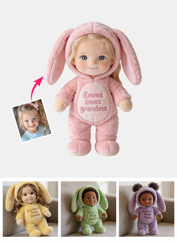 Any Photo Nana's Peeps Gift For Mom, Grandma - Personalized Grandma Premium Faux Fur Pillow