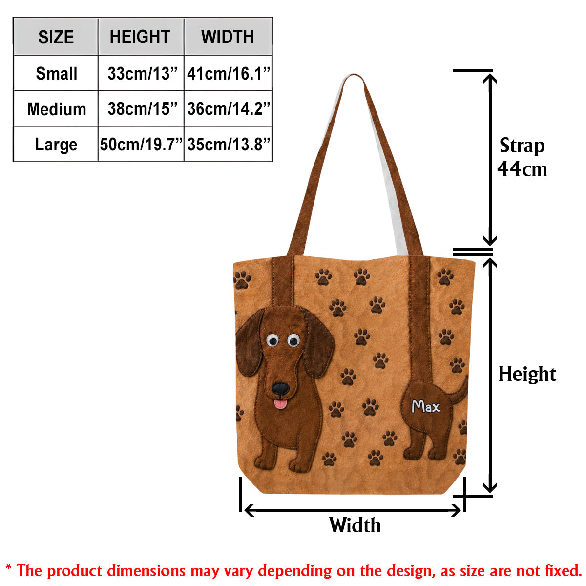 Funny Dog Lovers Gift - Personalized Dog Quilted Tote Bag