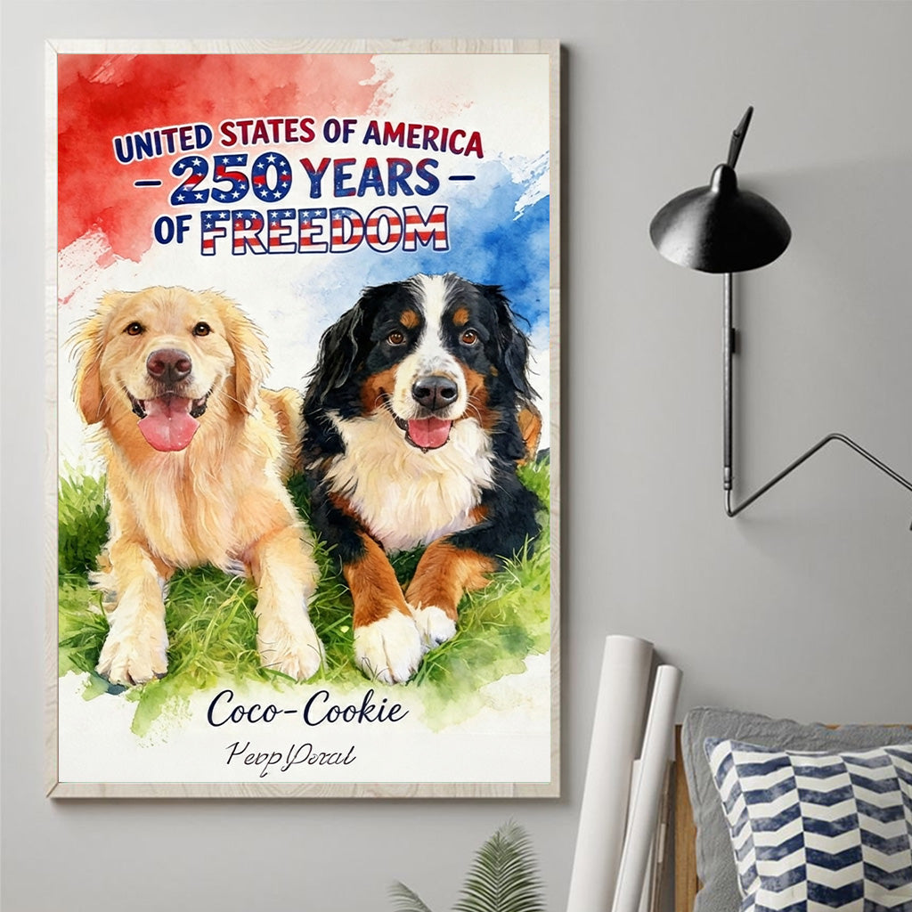 250th Anniversary With Pets - Personalized Dog Canvas And Poster
