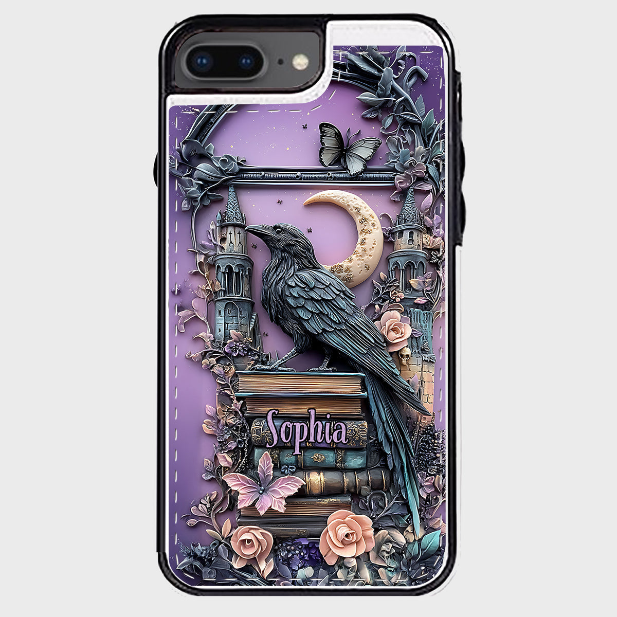 Dark Academia Book Reader - Personalized Book Foldable Wallet Phone Case