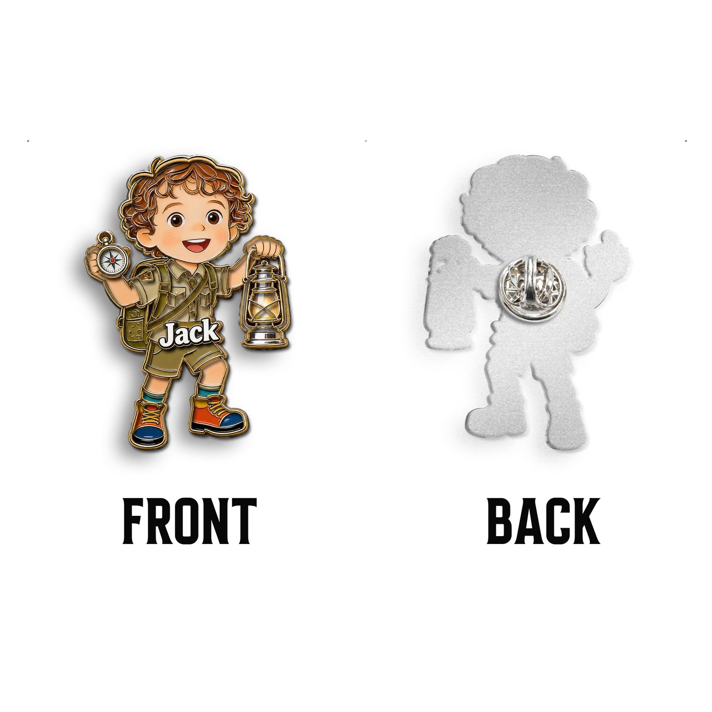 Happy Campers - Personalized Kid 3D Embossed Enamel Pin
