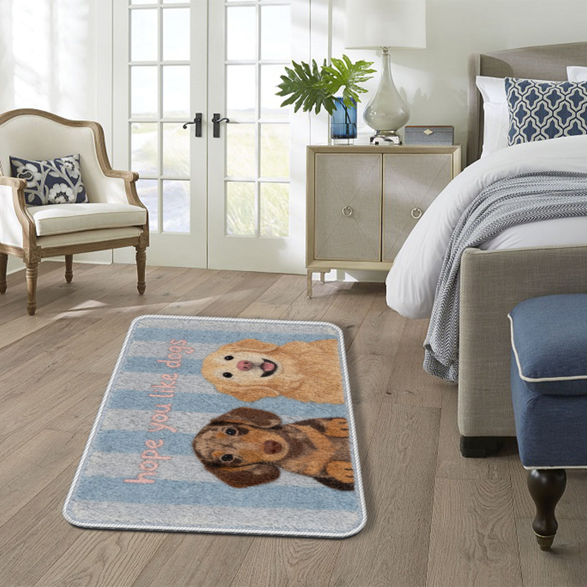Hope You Like Dogs Cat Funny Greetings - Personalized Dog Non-Slip Tufted Rug