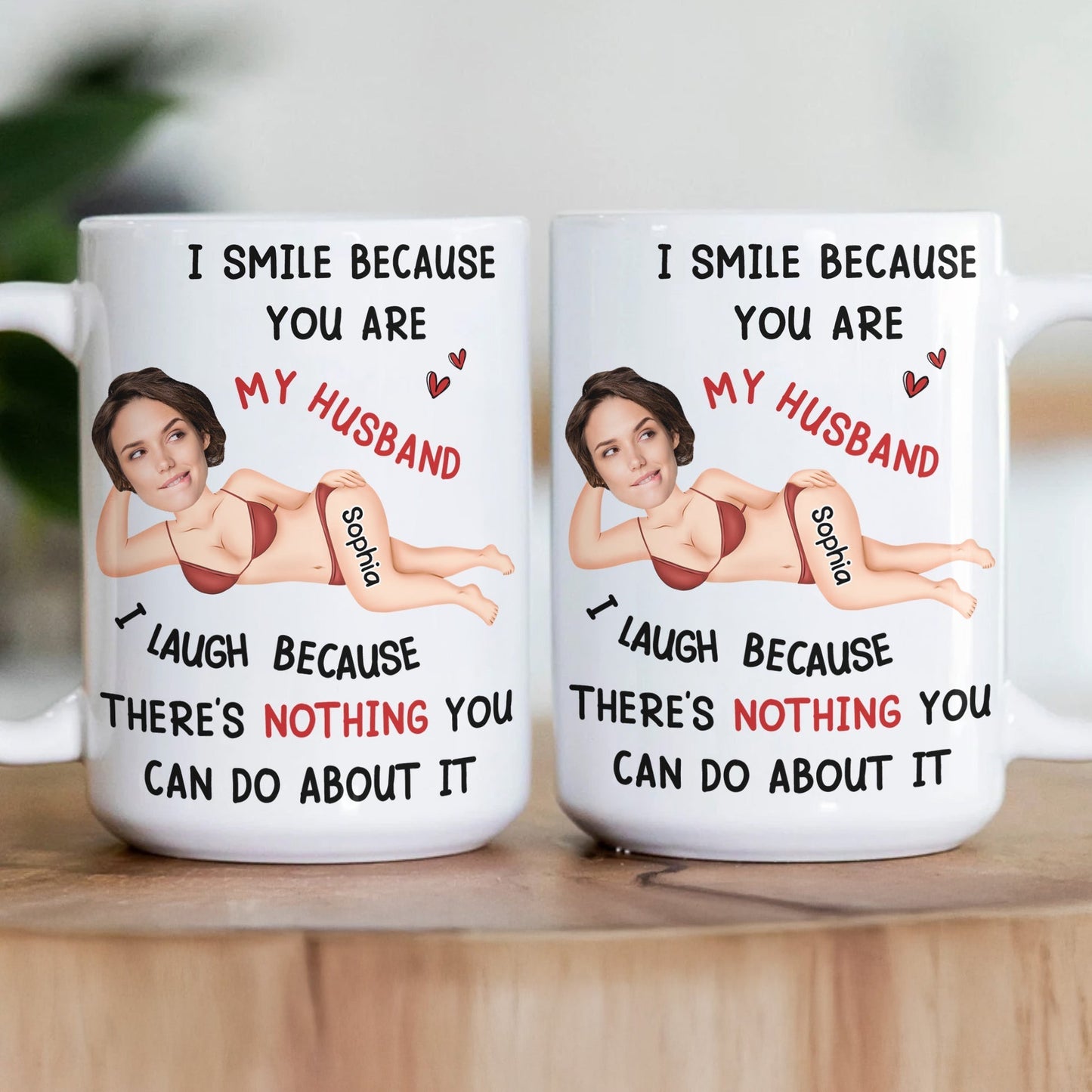 Personalized White Ceramic Mug Funny Husband Love Quote With Custom Photo Look Unique Valentine Gift