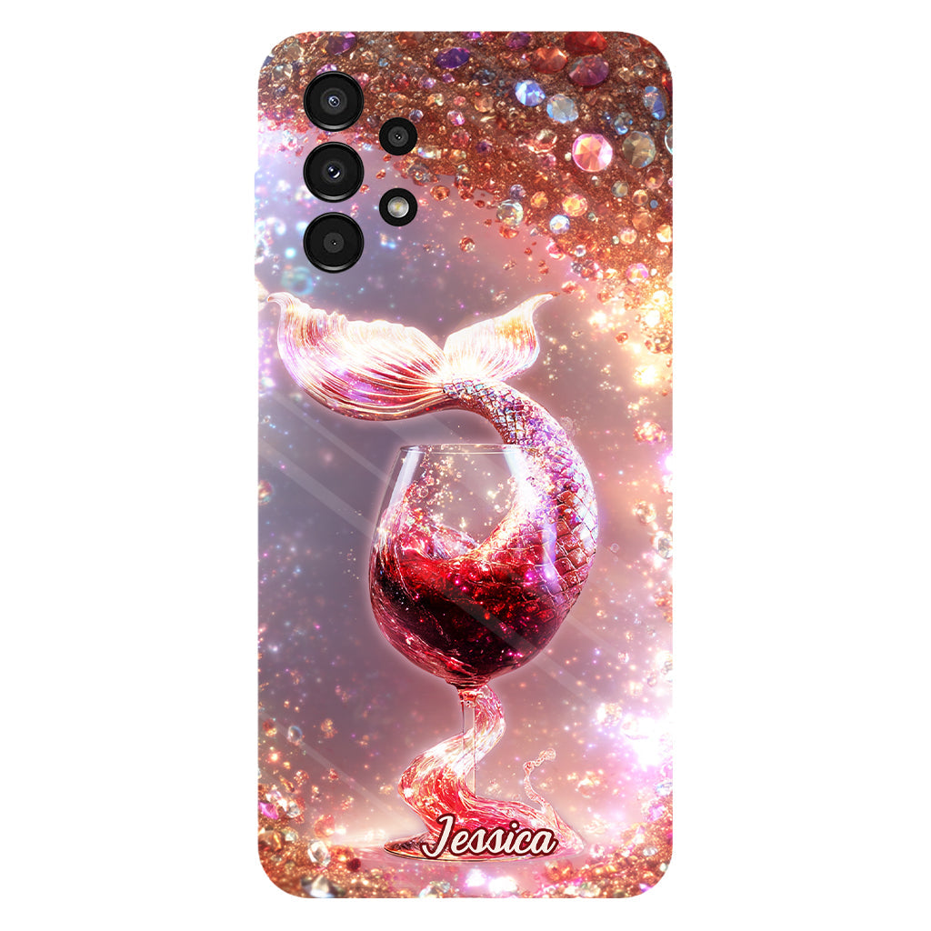 I Drink Like A Fish I'm A Mermaid - Personalized Wine Full Print Phone Case