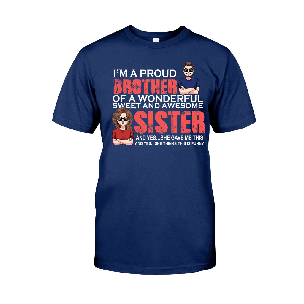 I'm A Proud Brother - Personalized Sibling T-shirt & Hoodie