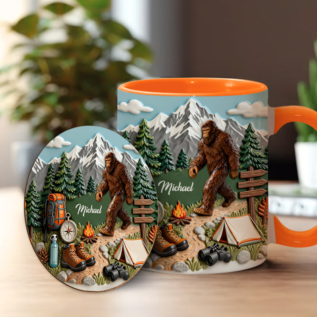 Adventure Awaits - Personalized Hiking Accent Mug & Coaster