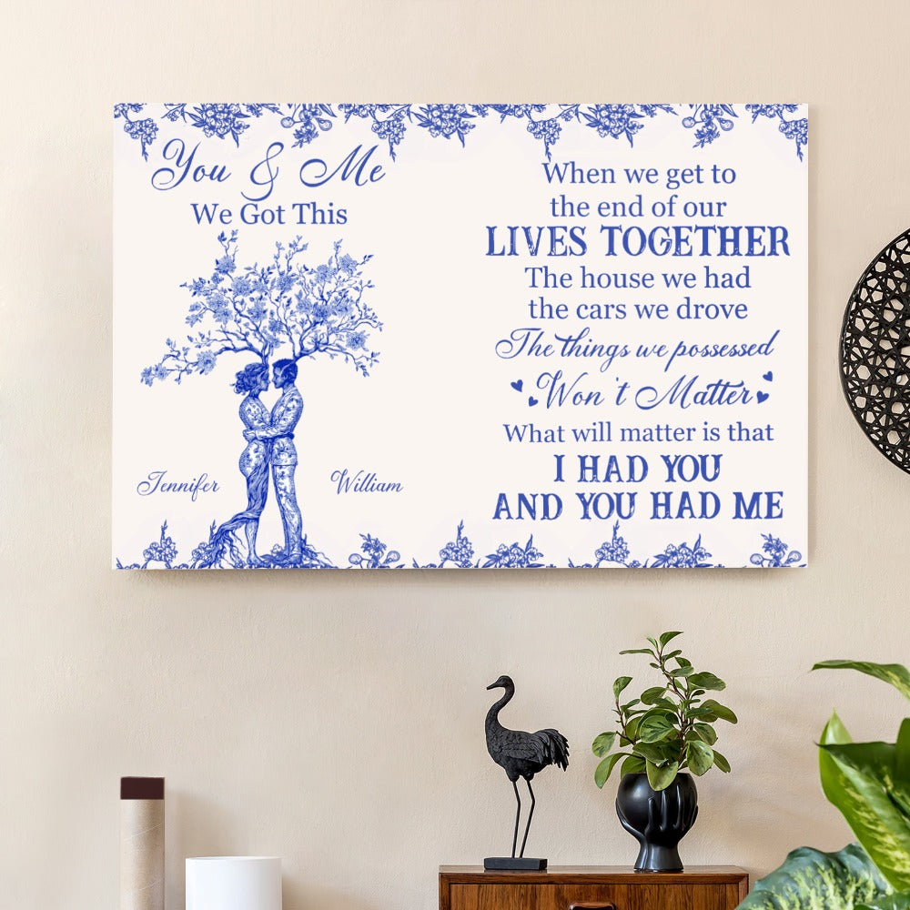 Romantic Couple Quote Ceramic Mug, Tree Hug Design, Heartwarming Gift for Lovers