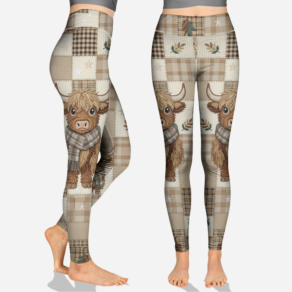 Cute Cow - Personalized Highland Cow Hoodie and Leggings