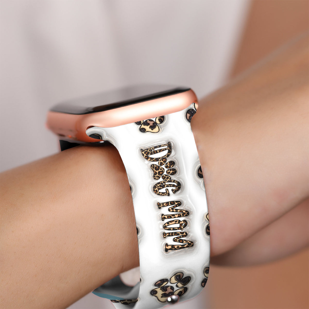 Baby Highland Cow Western Style - Personalized Dog Apple Watch Band