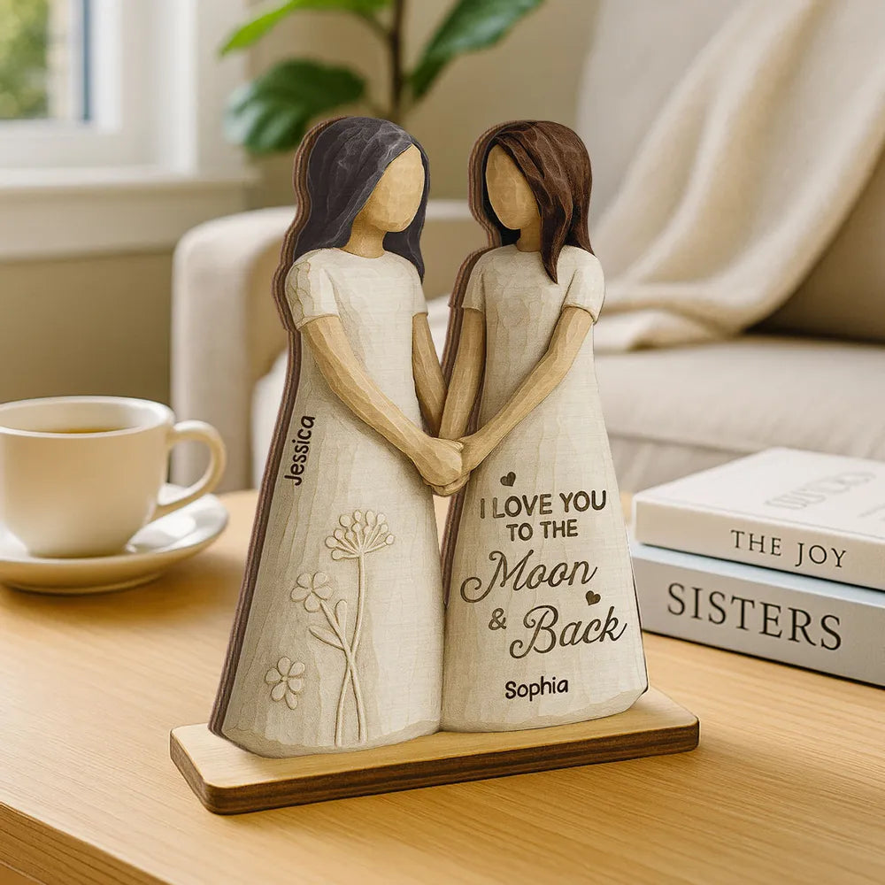 Mother and Daughter Forever Keepsake Wooden Plaque, Personalized Rustic Home Decor, Thoughtful Unique Gift for Mom from Daughter