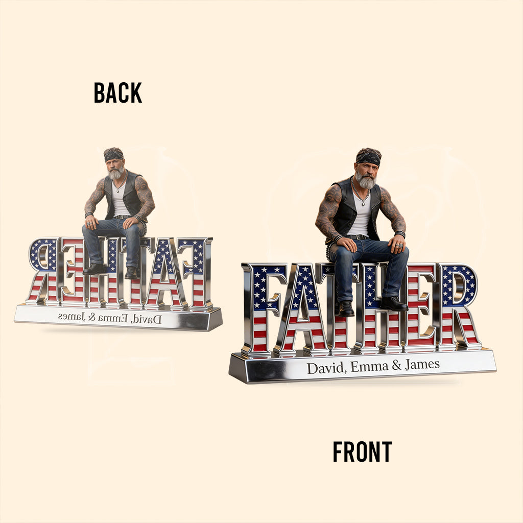 Custom Any Photo, Any Title - Personalized Father Custom Shaped Acrylic Plaque