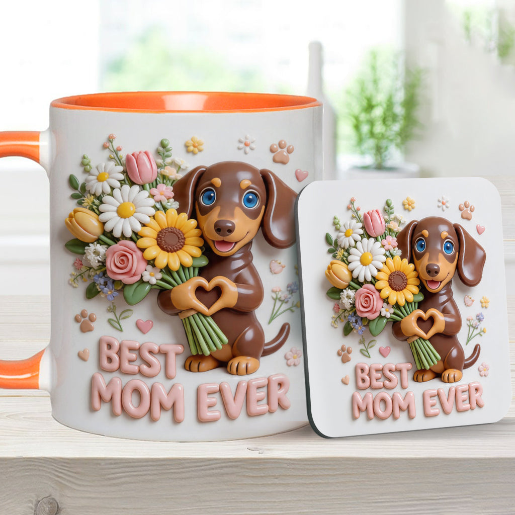 Custom Any Photo - Personalized Dog Accent Mug & Coaster