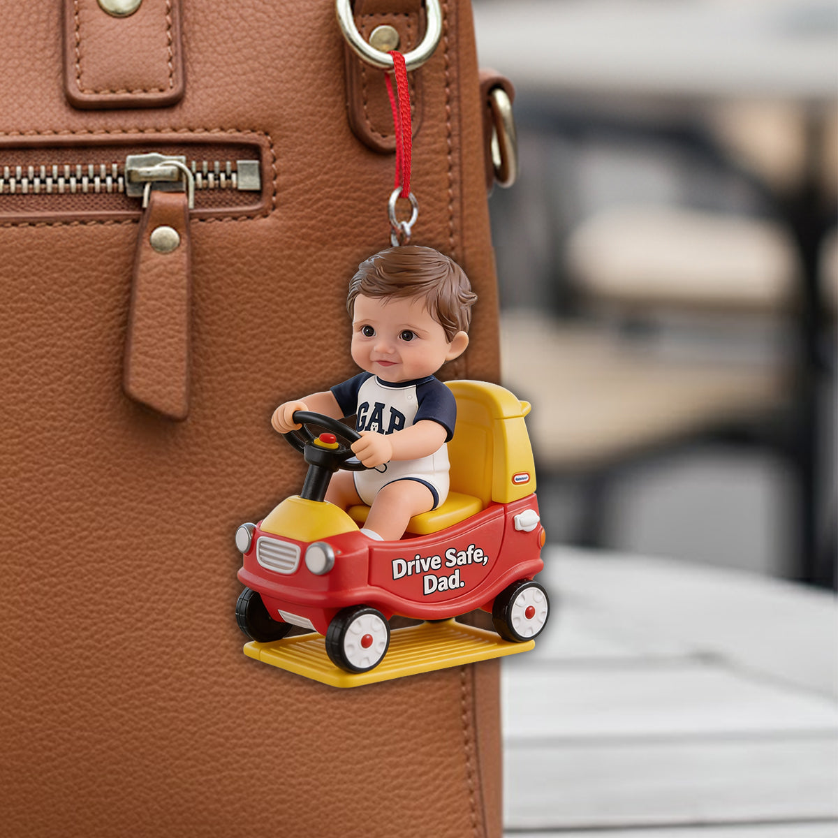 Drive Safe Daddy - Personalized Father Custom Made 3D Minifigure Ornament