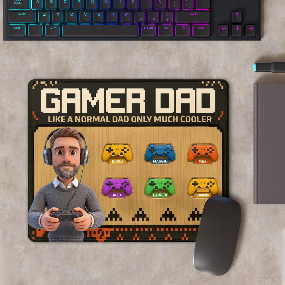 Gamer Dad - Personalized Video Game Mouse Pad
