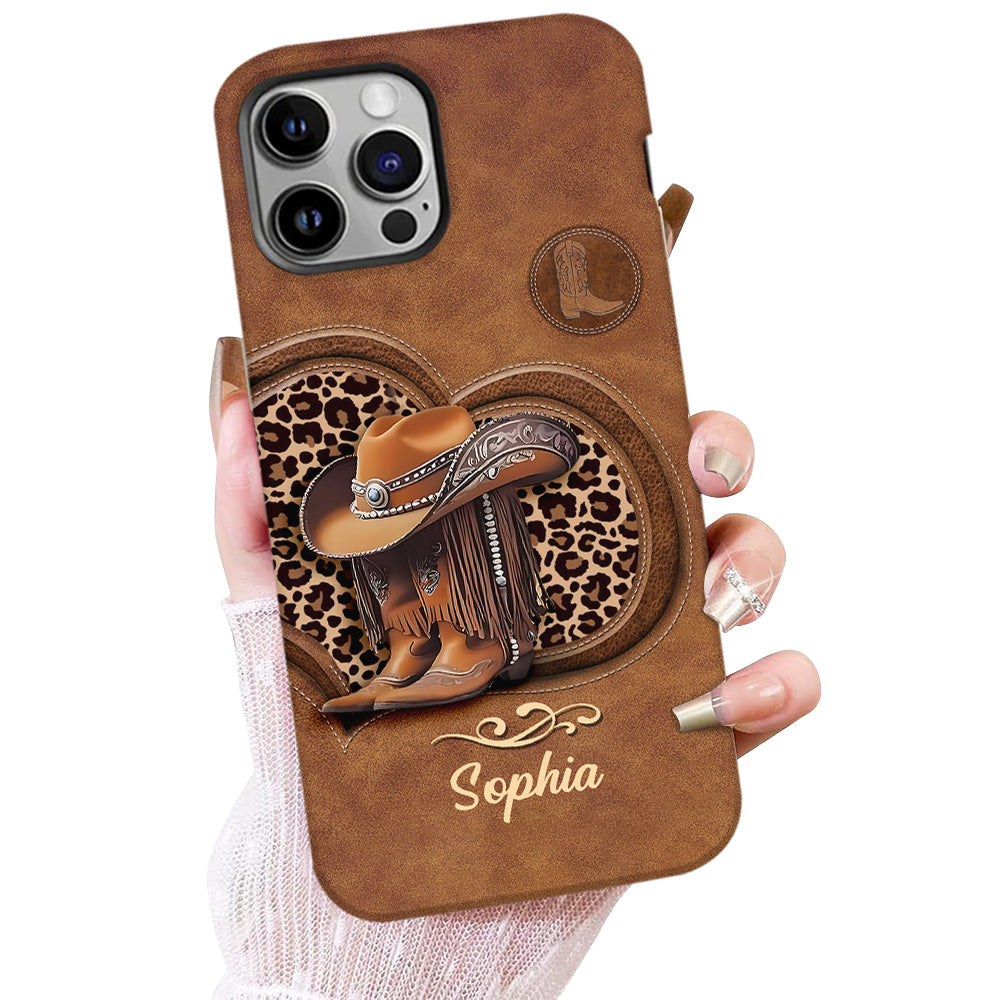 Cowgirl Boots - Personalized Cowgirl Full Print Phone Case