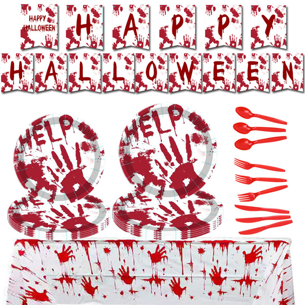 Happy Halloween - Halloween Party Disposable Dinnerware Set