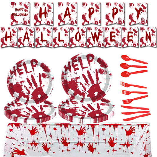 Happy Halloween - Halloween Party Disposable Dinnerware Set