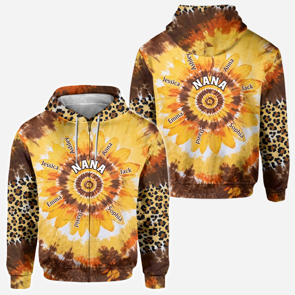 Grandms's Little Sunflower - Personalized Grandma All Over Shirt