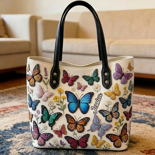 Love Butterflies - Personalized Butterfly Tote Bag