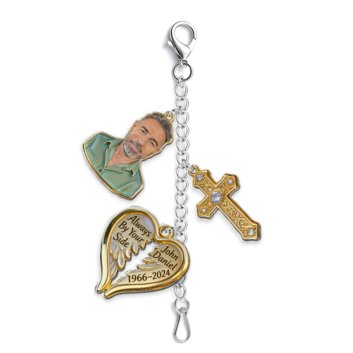 Always By Your Side - Personalized Memorial Dangling Charms