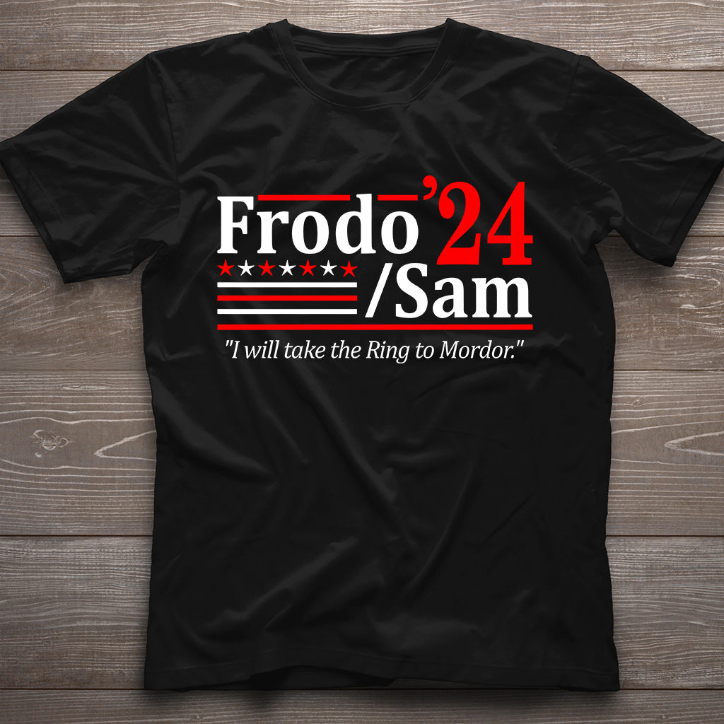 The Hobbit Duo Election 2024 - I Will Bring The Ring - funny book geek movie cosplay usa humor - XS-6X - Unisex soft T-shirt