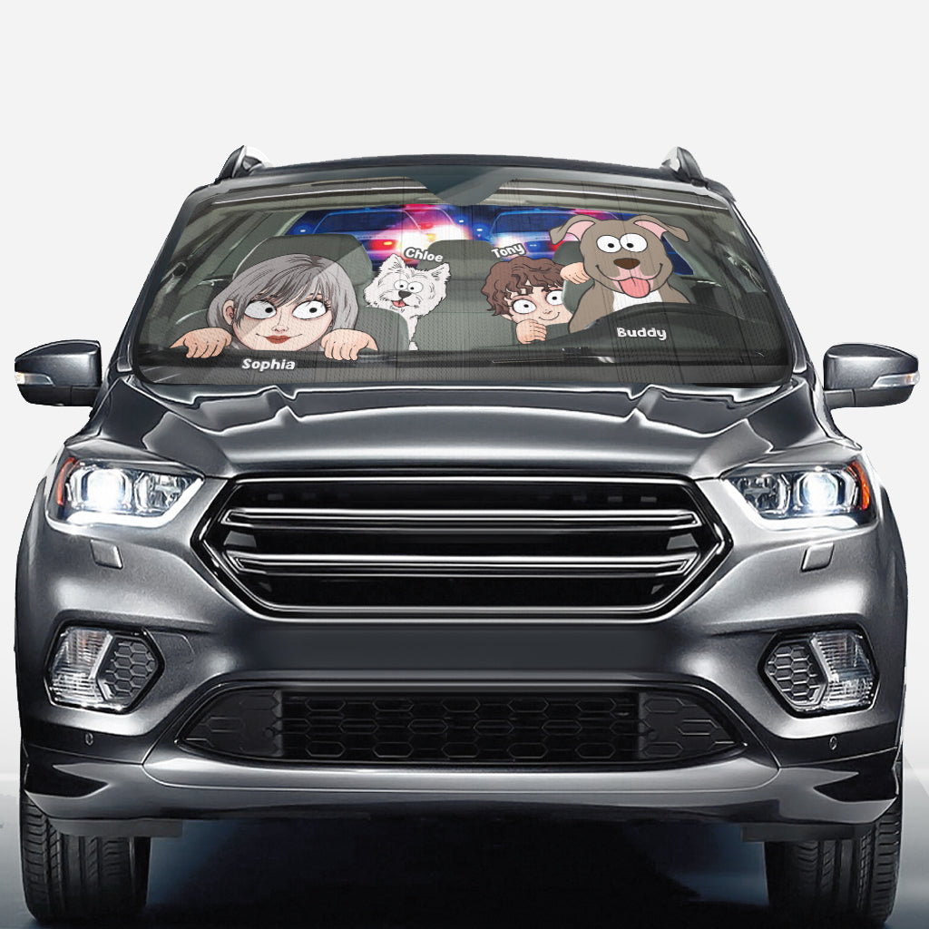 You Me And The Dogs - Personalized Dog Car Sunshade