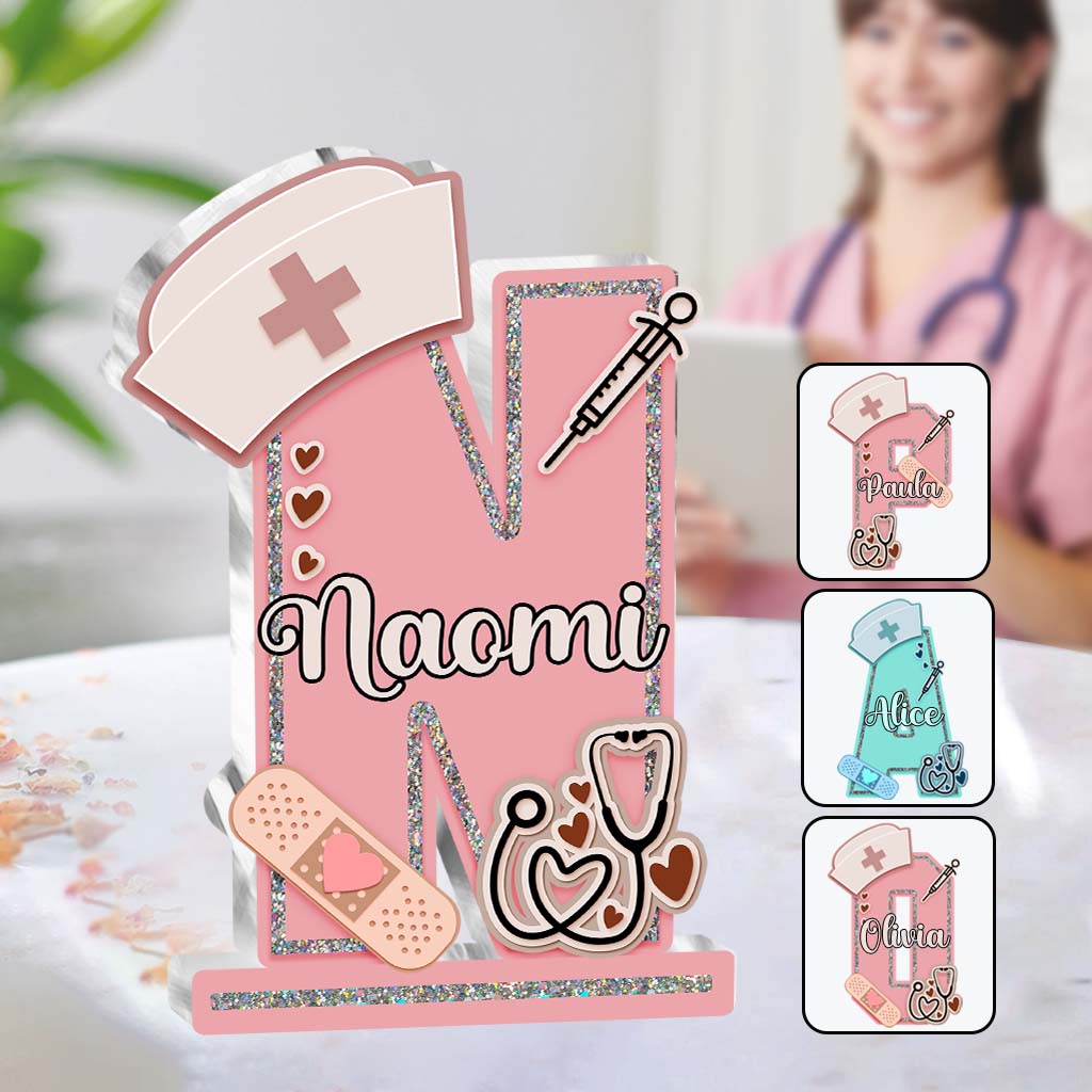 Nurse Letter - Personalized Nurse Custom Shaped Acrylic Plaque