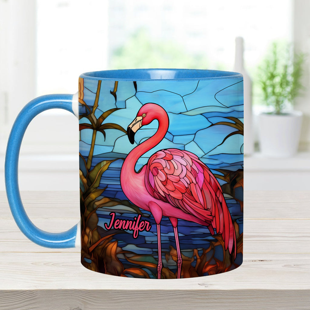 Love Flamingos - Personalized Flamingo Accent Mug