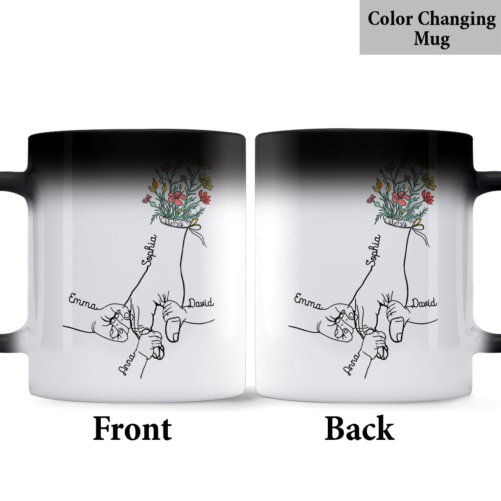 Holding Mom's Hand - Personalized Mother Mug