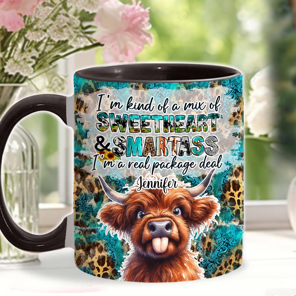 Sassy Highland Cow - Personalized Accent Mug