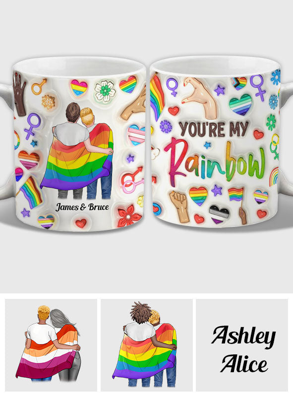 You Are My Rainbow - Personalized LGBT Support Mug