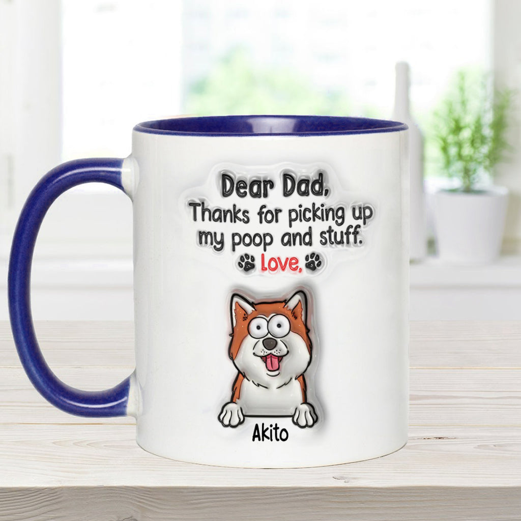 Thanks For Picking Up My Poop - Personalized Dog Accent Mug