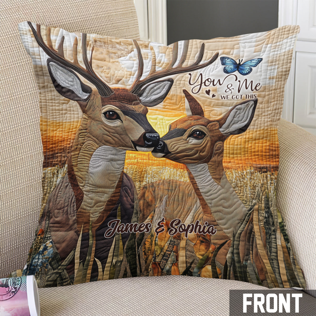 You & Me we got this - Personalized Couple Throw Pillow