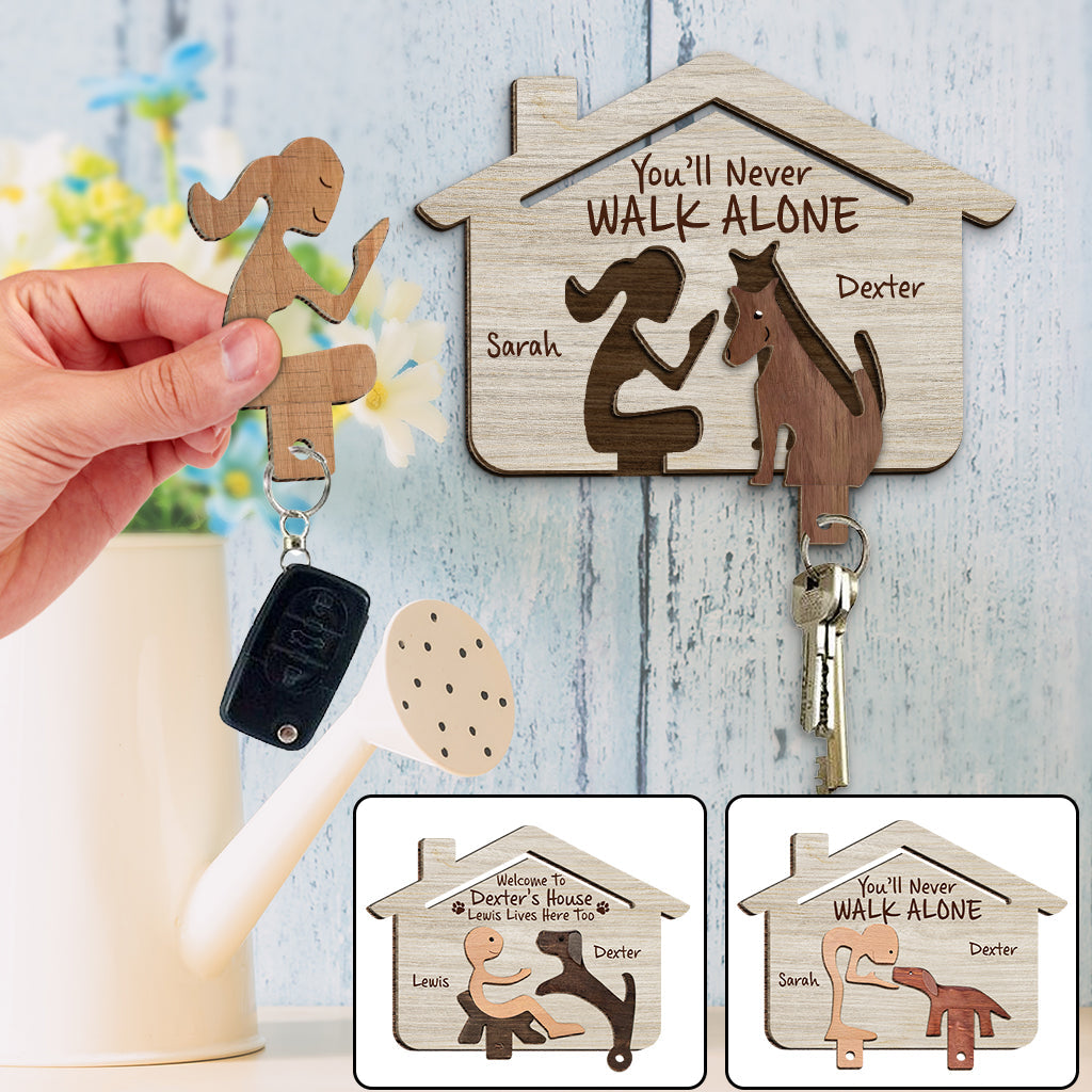 You'll Never Walk Alone - Personalized Dog Key Holder