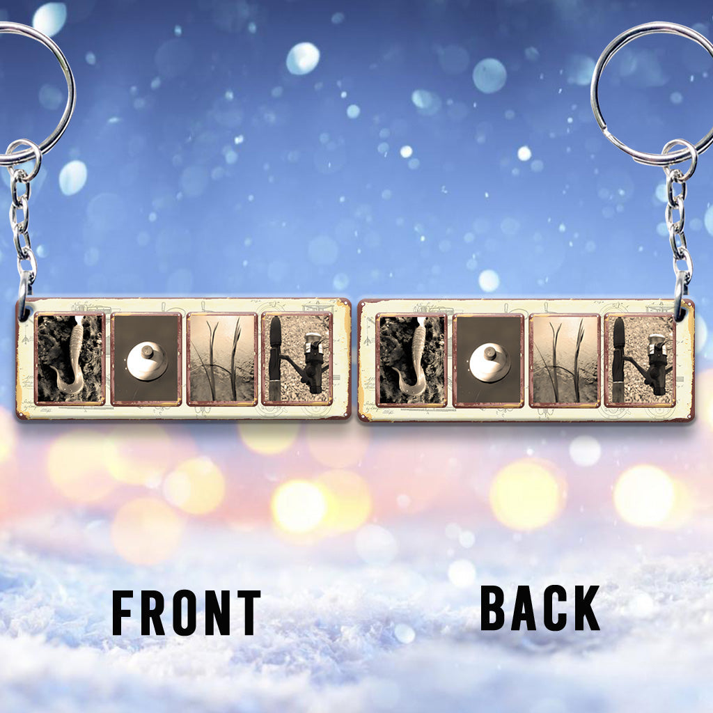 Vintage Fishing Custom Name - Personalized Fishing Keychain