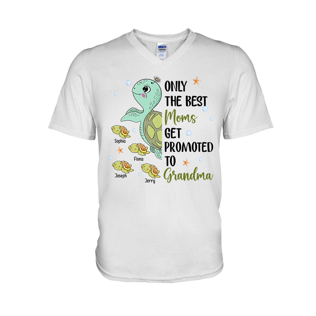 Only The Best Moms Get Promoted To Grandma - Personalized Grandma T-shirt And Hoodie