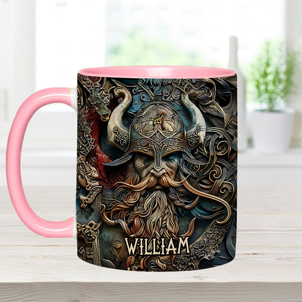 Vintage Viking Hero - Personalized Viking Accent Mug