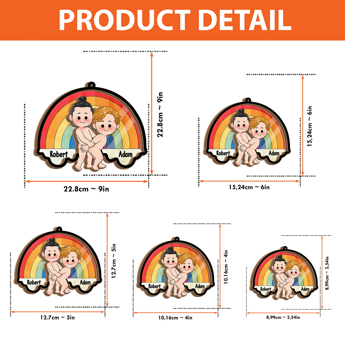 Love Is Love - Personalized LGBT Support 2 Layered Window Hanging Suncatcher