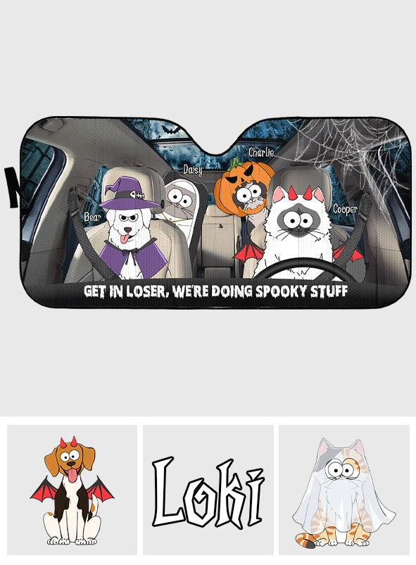 Spooky Stuff - Personalized Dog Car Sunshade
